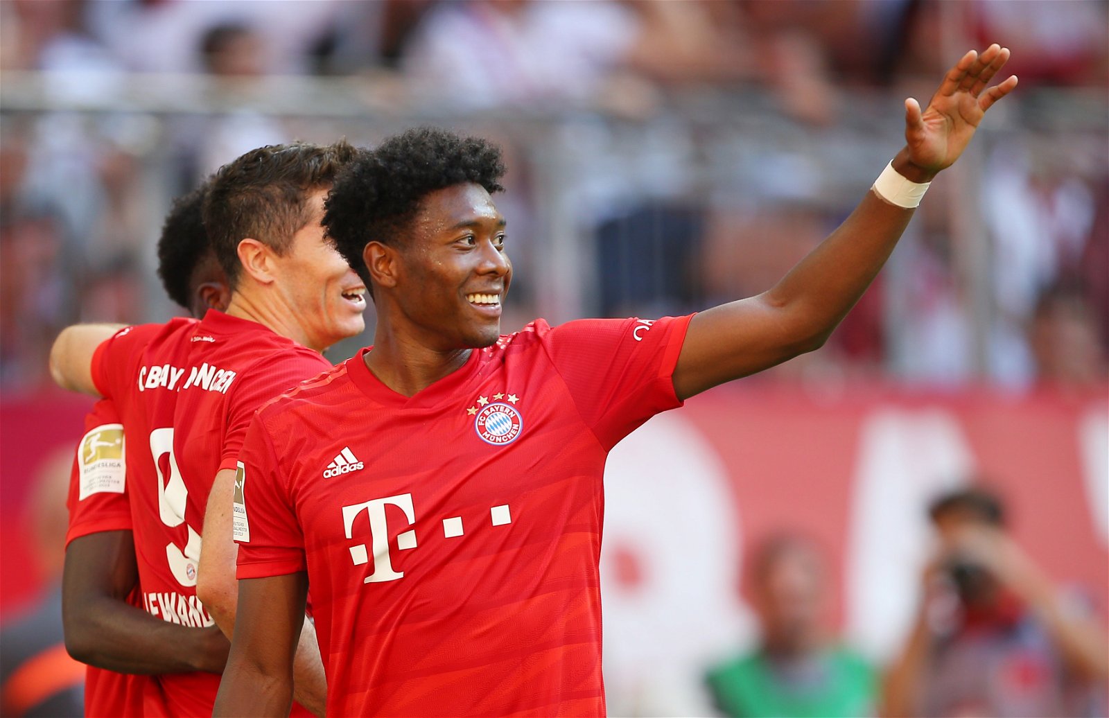 Bayern Munich defender David Alaba on the sidelines due to rib injury