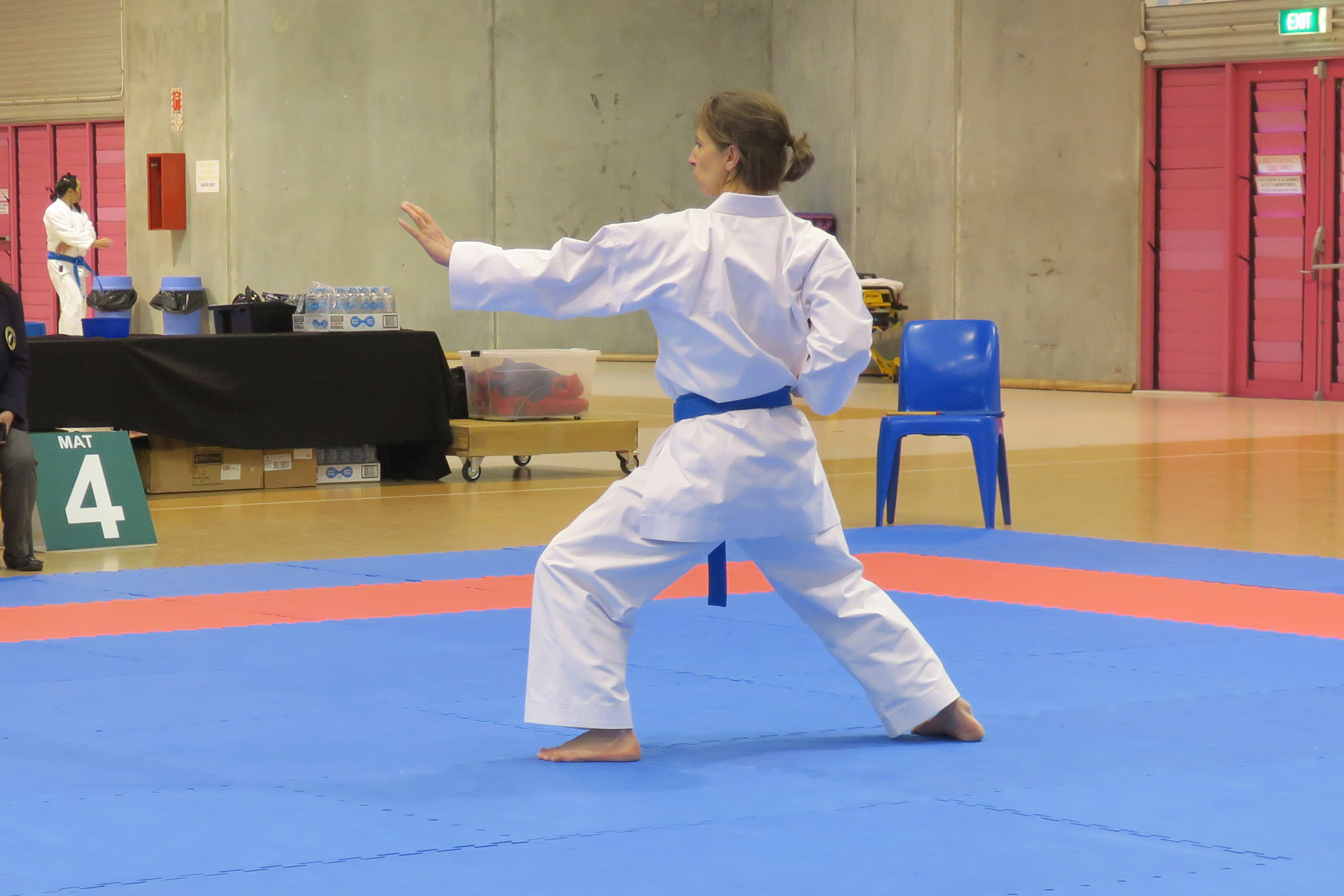 Competitor executing a flawless kick