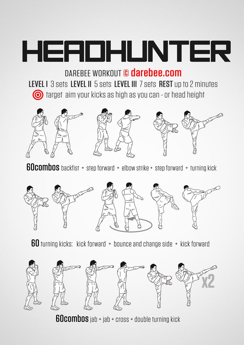 Headhunter Workout | Martial arts workout, Mma workout, Martial arts