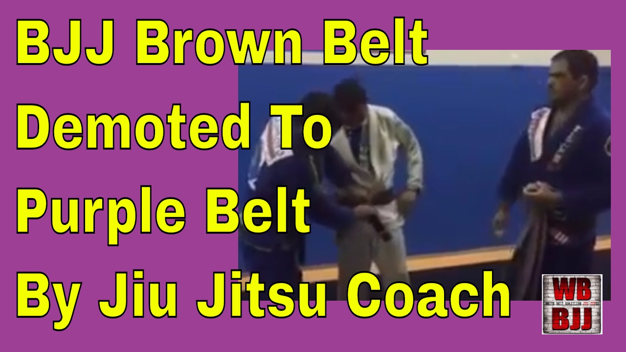 BJJ Brown Belt Demoted To Purple Belt By Jiu Jitsu Coach - YouTube