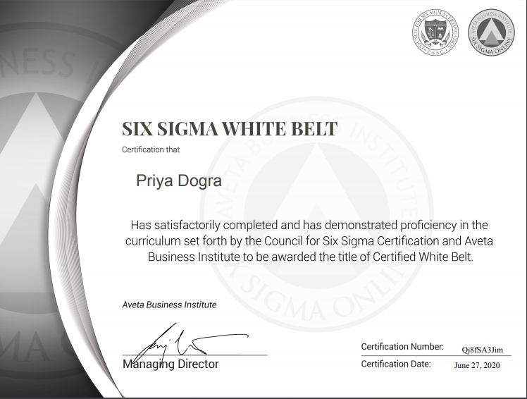 Six Sigma White Belt Certification Answers - Everything Trending