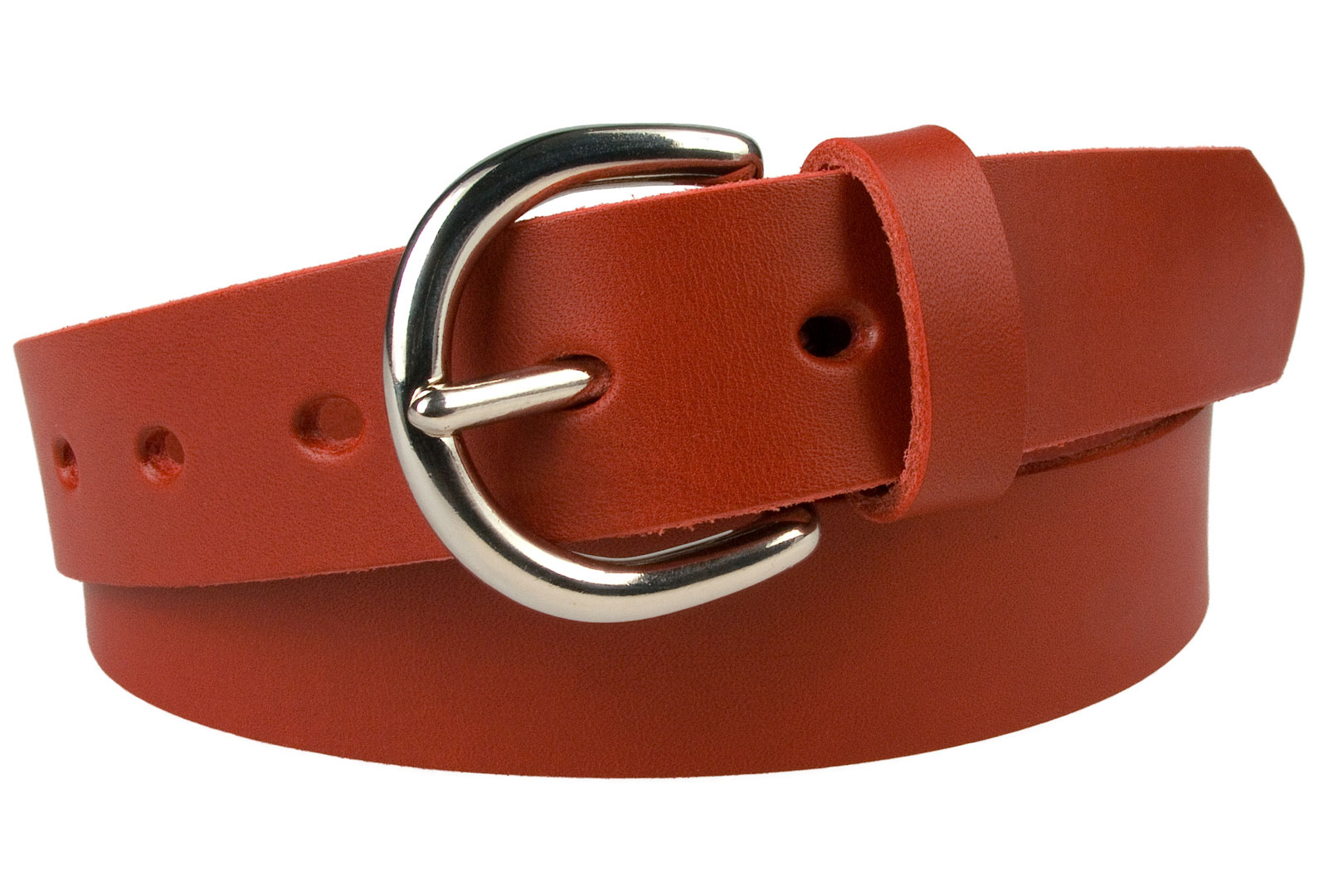 Ladies London 'D' Red Leather Belt - Belt Designs