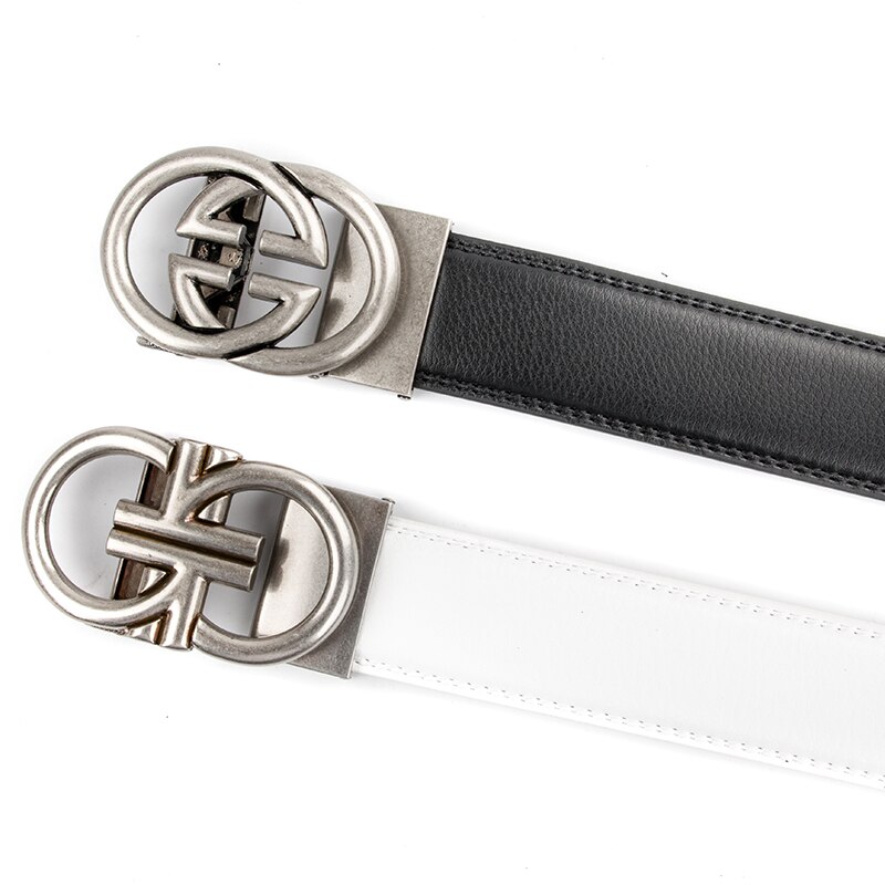 2019 Luxury Designer White Belts Men High Quality Genuine Real Leather