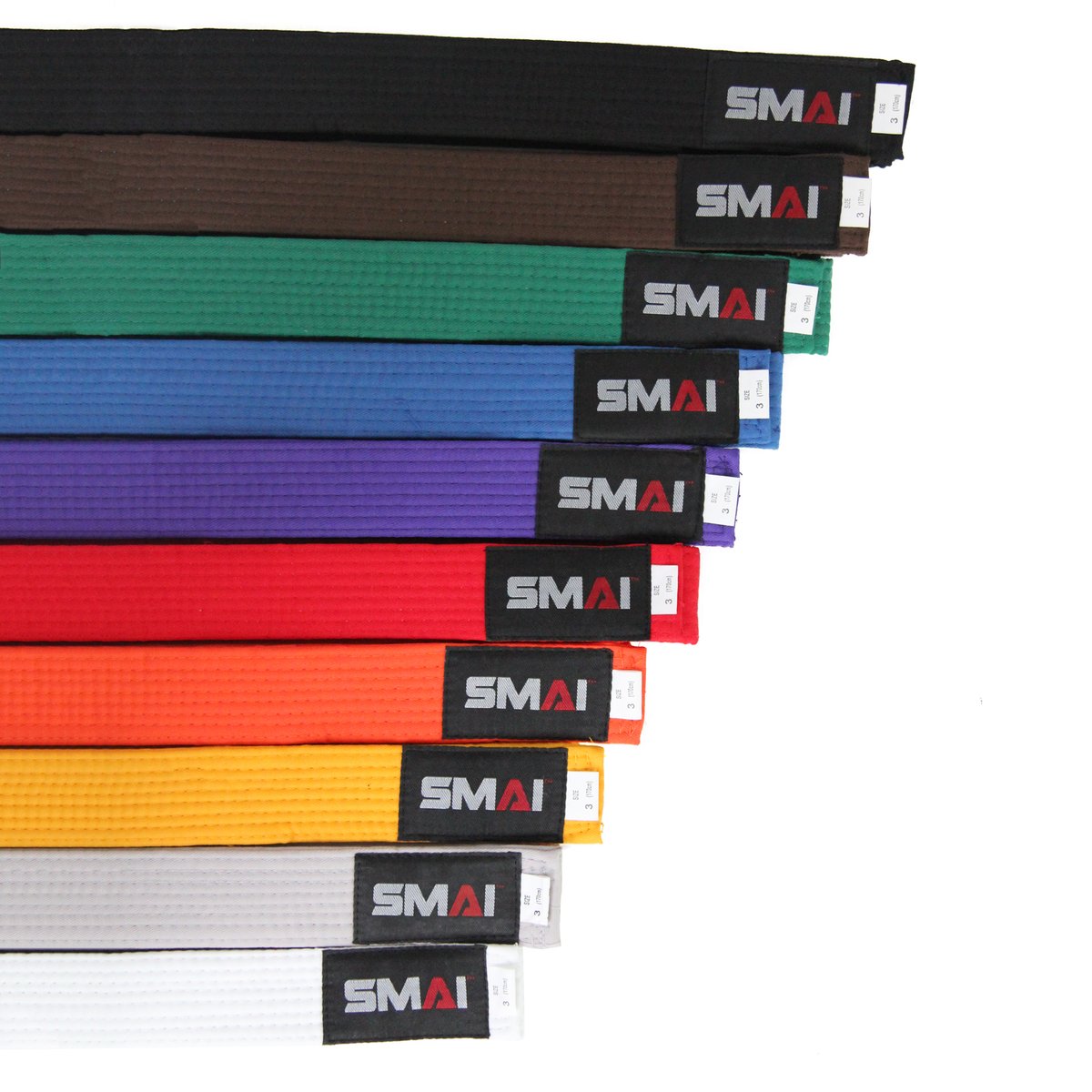 SMAI Lightweight Belts (Full or Striped) - The Karate Shop