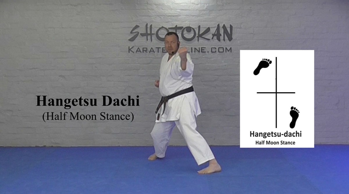 Shotokan Karate Stances Hangetsu Dachi (Half Moon Stance) – Zanshin