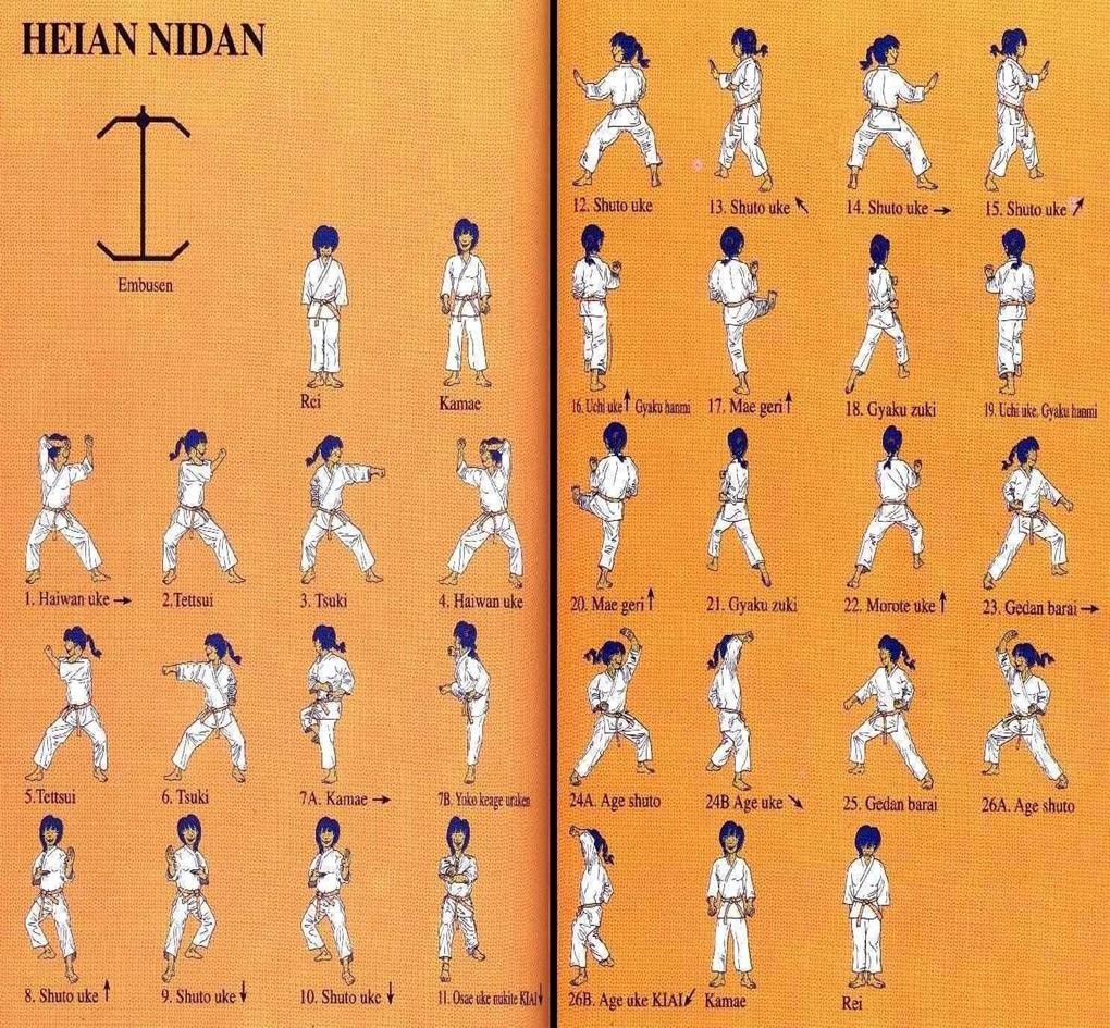 Kata Heian Nidan : Learning Karate At Home (1.2.2) ~ LEARNING EVERY