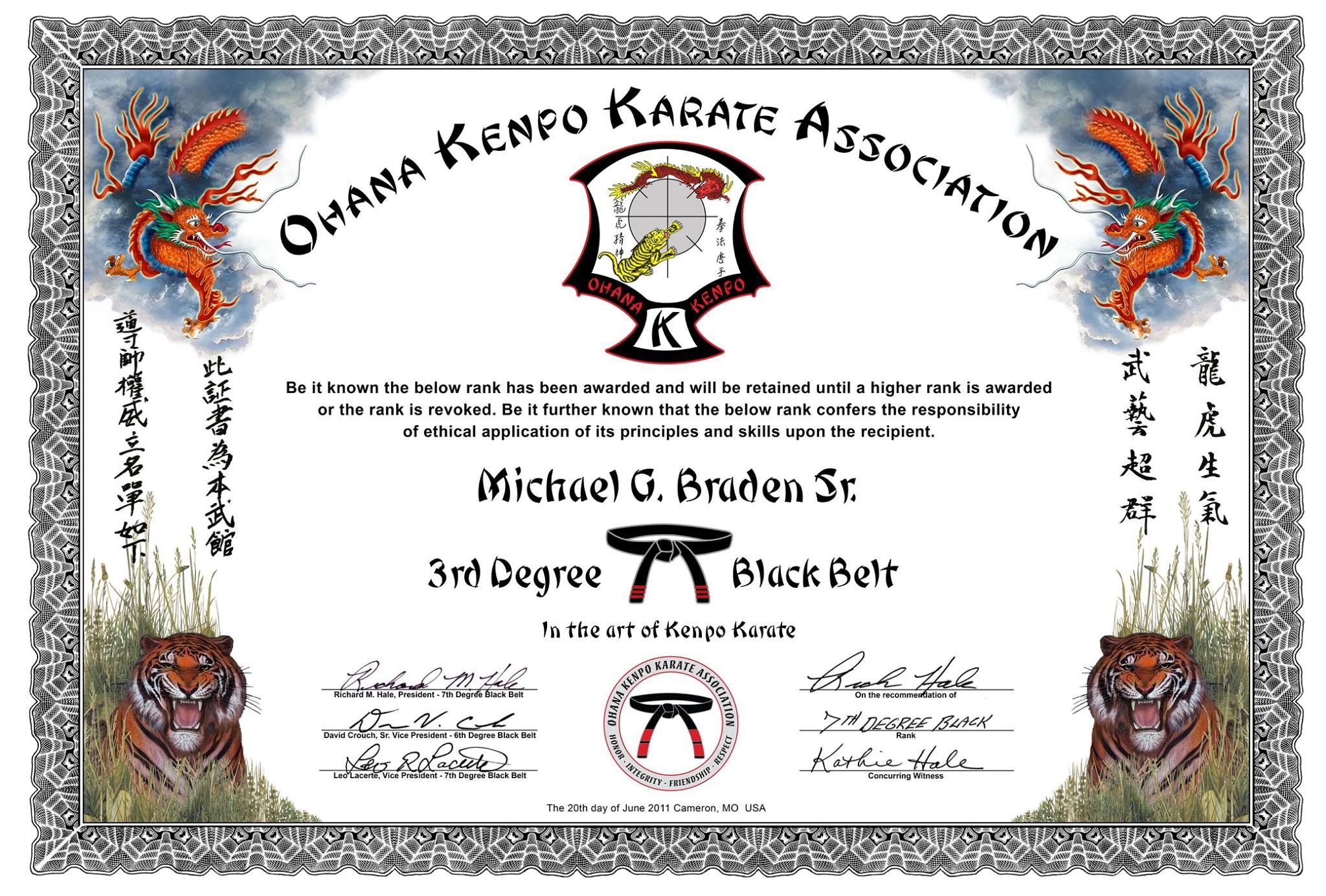 Pin by Douglas E Hamilton on Martial Art Certificate around the world