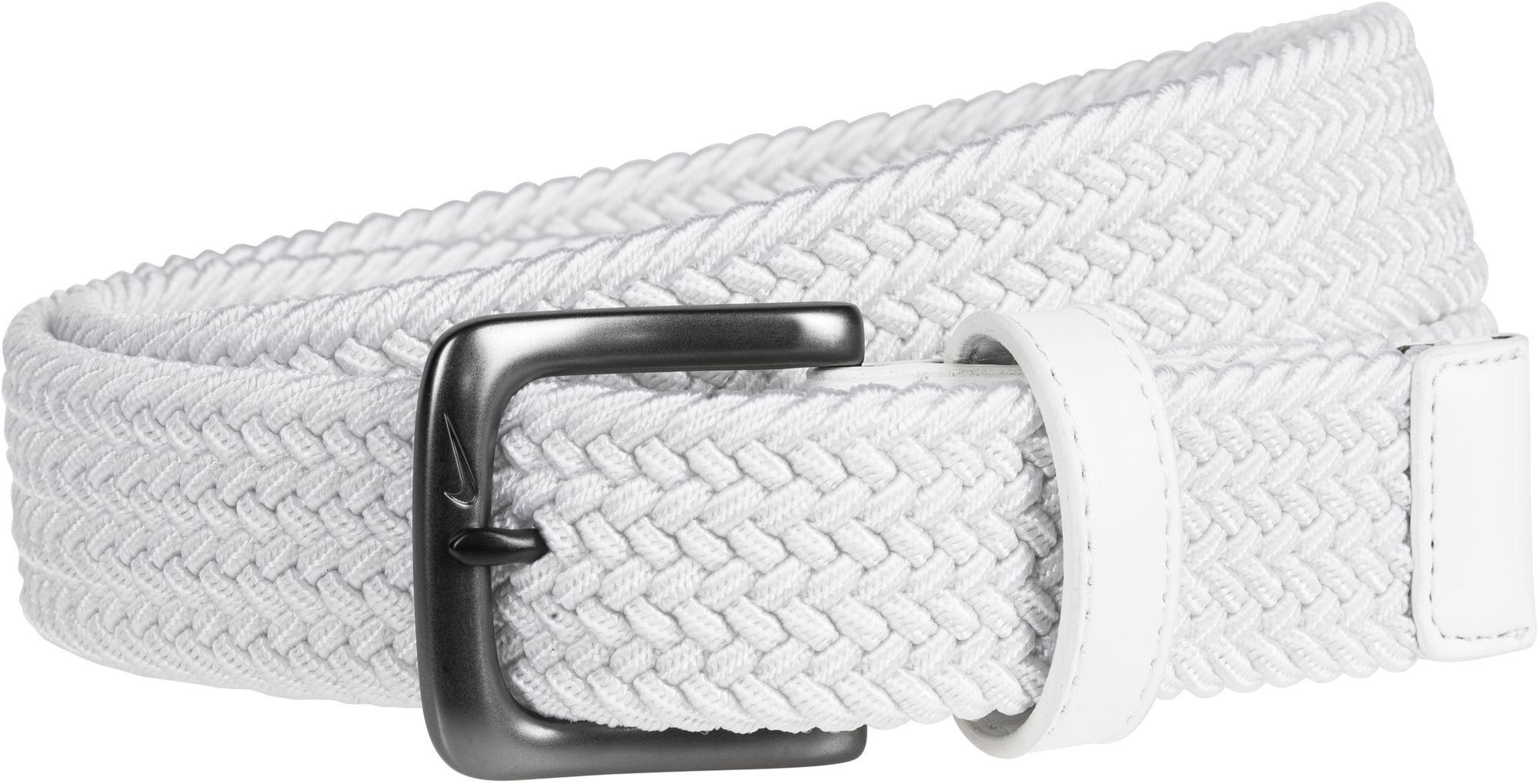 Nike Leather Stretch Woven Golf Belt in White for Men - Save 24% - Lyst