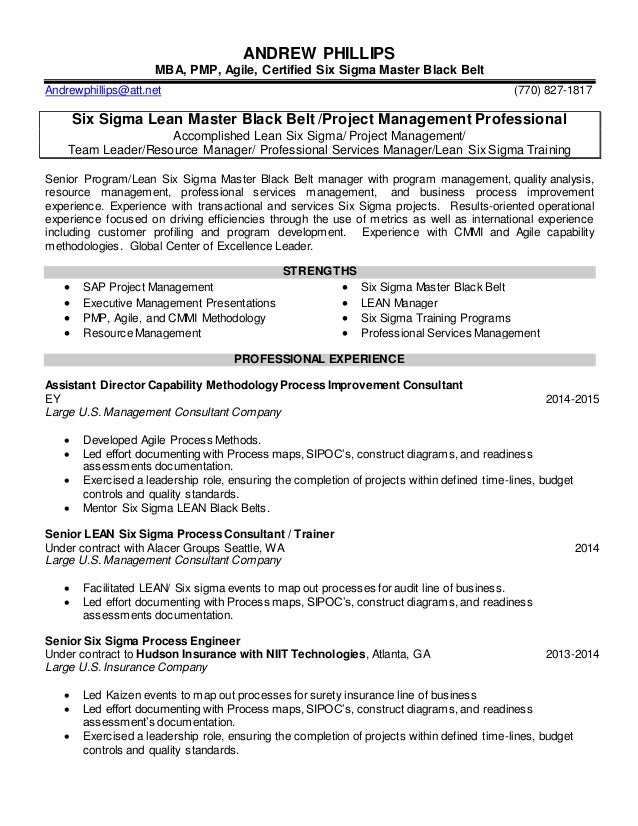 Six sigma green belt resume - persepolisthesis.web.fc2.com