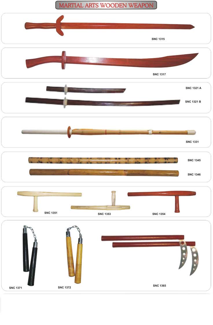 Buy Martial Arts Wooden Weapons from Naqqash Sports, Sialkot, Pakistan